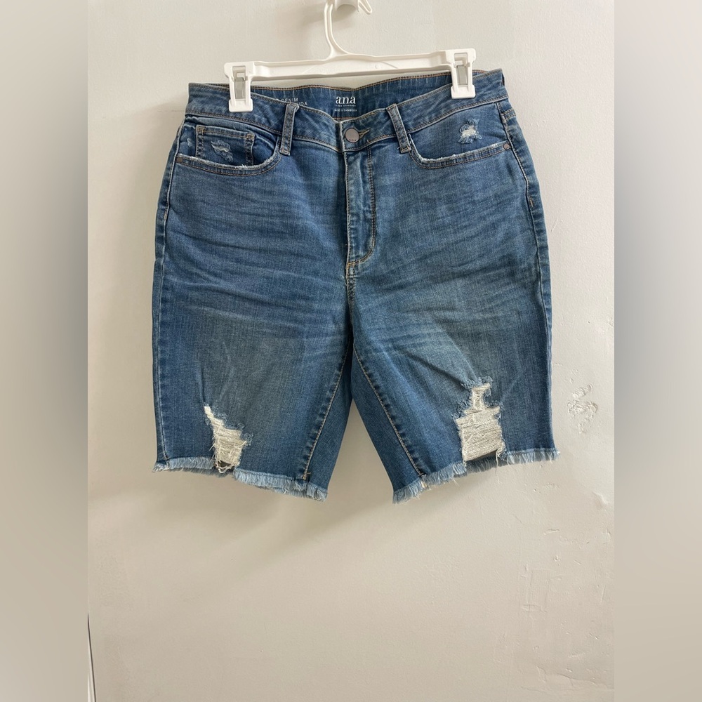 a.n.a Blue Denim Bermuda Shorts